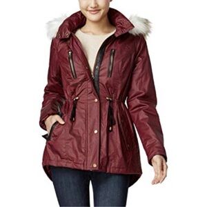 AMERICAN RAG Women's Juniors Maroon PARKA COAT size xs